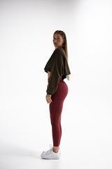 ELIME WIDE CROP-TOP KHAKI