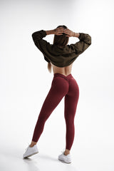 ELIME WIDE CROP-TOP KHAKI