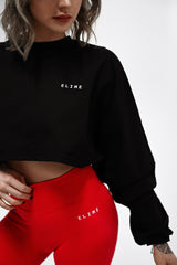 ELIME WIDE CROP-TOP BLACK