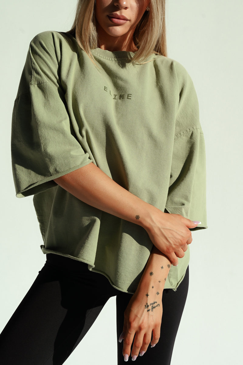 ELIME ESSENTIAL OVERSIZED FIT TRIČKO - GREEN