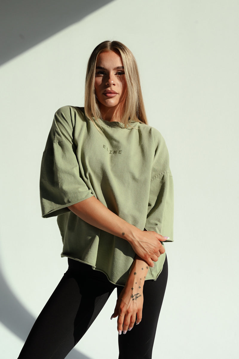 ELIME ESSENTIAL OVERSIZED FIT TRIČKO - GREEN
