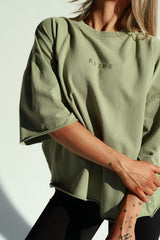ELIME ESSENTIAL OVERSIZED FIT TRIČKO - GREEN