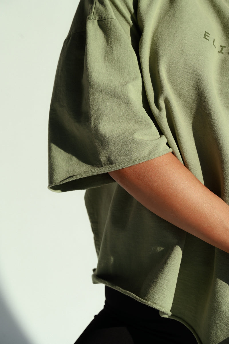 ELIME ESSENTIAL OVERSIZED FIT TRIČKO - GREEN