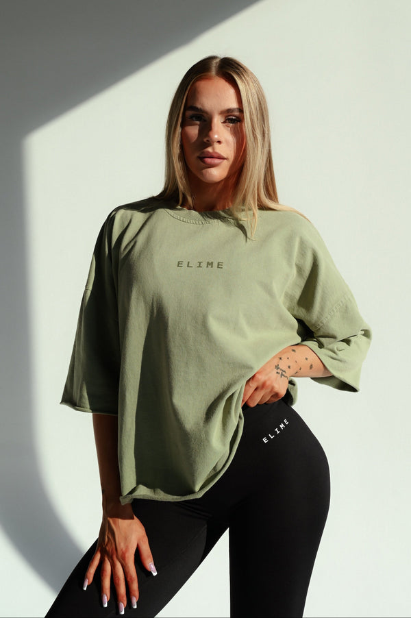 ELIME ESSENTIAL OVERSIZED FIT TRIČKO - GREEN