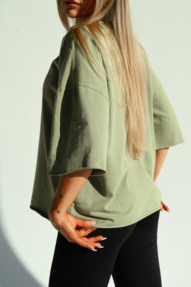 ELIME ESSENTIAL OVERSIZED FIT TRIČKO - GREEN