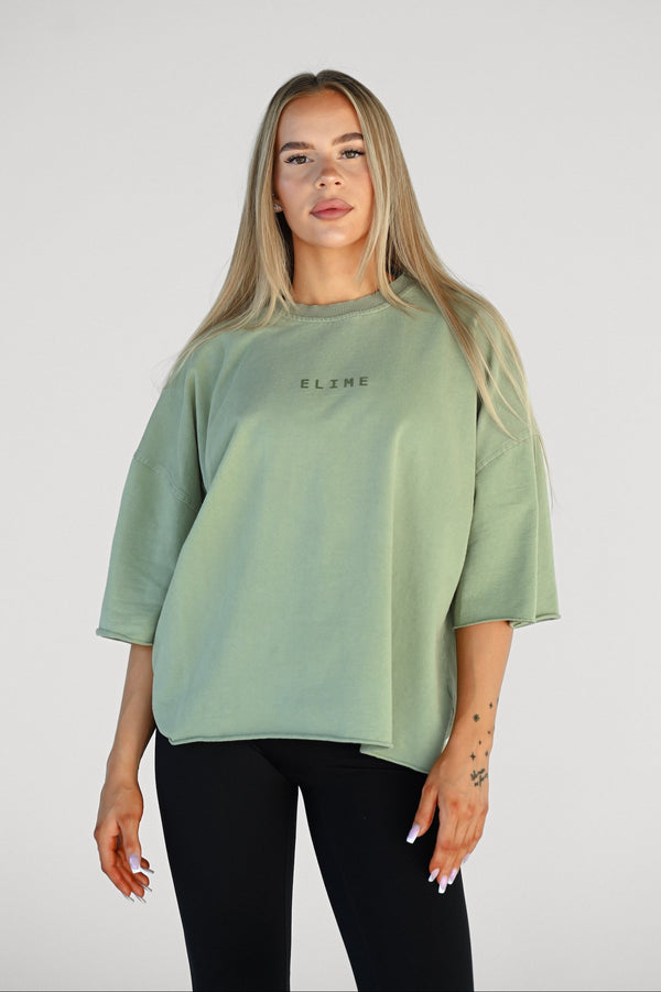 ELIME ESSENTIAL OVERSIZED FIT TRIČKO - GREEN