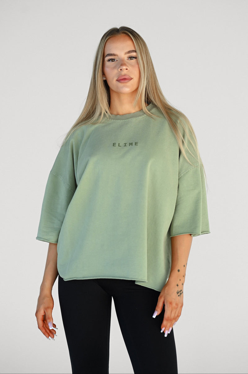 ELIME ESSENTIAL OVERSIZED FIT TRIČKO - GREEN