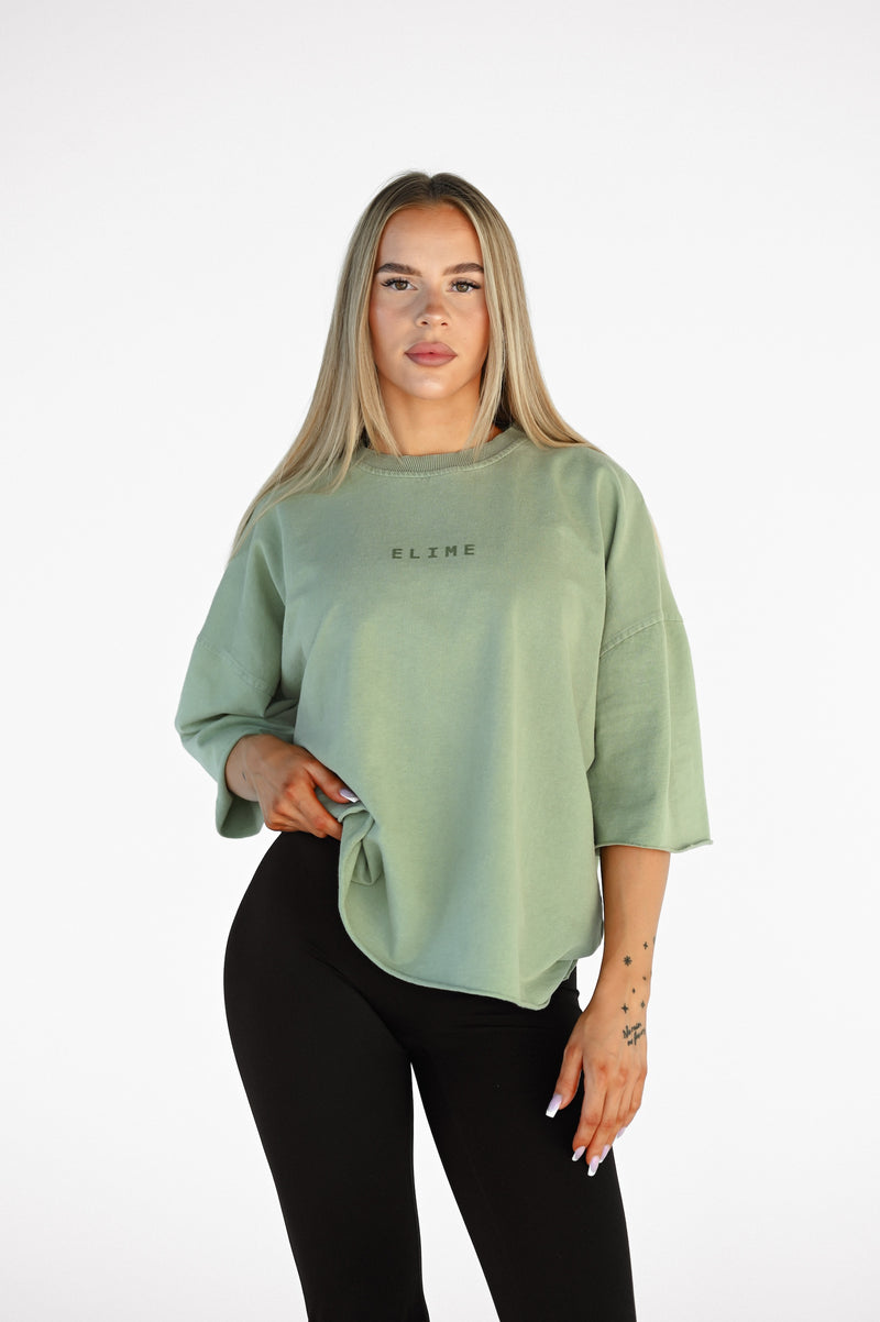 ELIME ESSENTIAL OVERSIZED FIT TRIČKO - GREEN