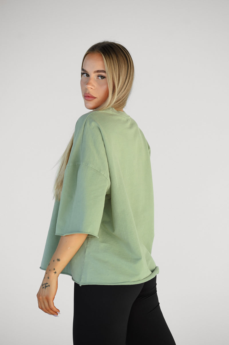 ELIME ESSENTIAL OVERSIZED FIT TRIČKO - GREEN