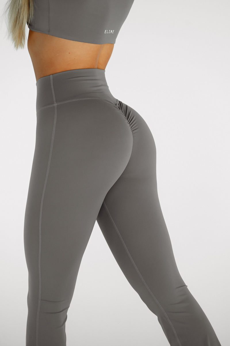 LEGÍNY FLARE MOVE HIGH-WAIST SCRUNCH ELIME GREY