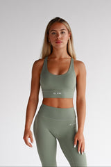 PURE BALANCE ELIME LIGHT KHAKI ŠPORTOVÁ PODPRSENKA