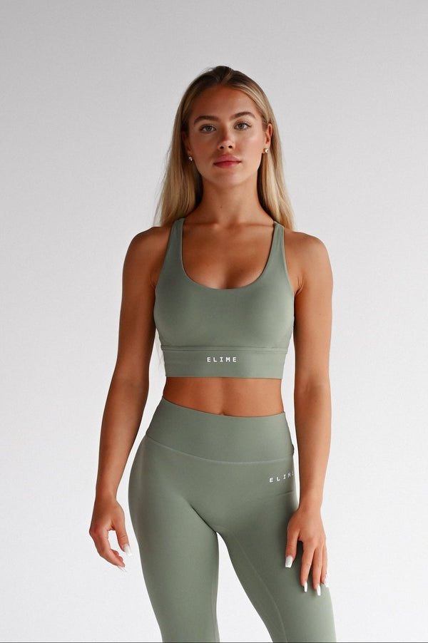 PURE BALANCE ELIME LIGHT KHAKI ŠPORTOVÁ PODPRSENKA