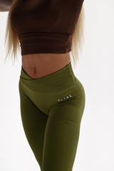 BEZŠVOVÉ LEGÍNY ELIME V-PUSH UP LIFT - GREEN