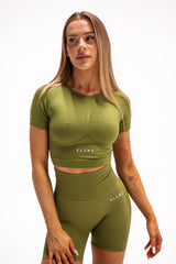 TOP S KRÁTKYM RUKÁVOM ELIME ULTIMATE LIGHT KHAKI