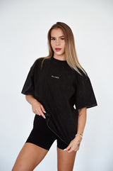 ELIME WASHED PREMIUM HEAVY OVERSIZE TRIČKO - BLACK