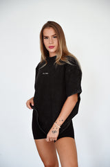 ELIME WASHED PREMIUM HEAVY OVERSIZE TRIČKO - BLACK