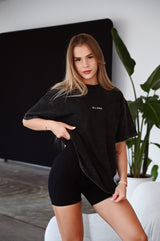 ELIME WASHED PREMIUM HEAVY OVERSIZE TRIČKO - BLACK