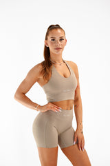ŠPORTOVÁ PODPRSENKA ELIME PURE SCRUNCH - TAUPE