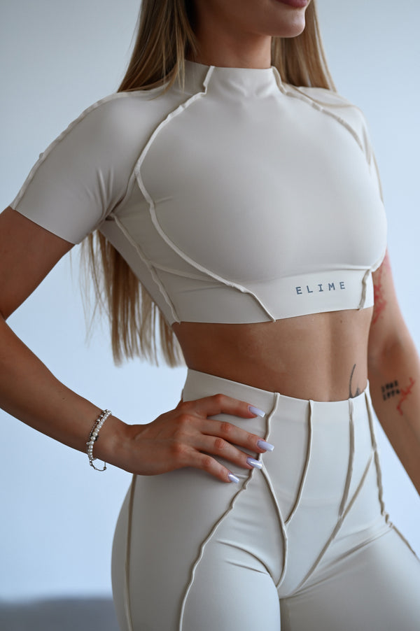 TOP S KRÁTKYM RUKÁVOM PREMIUM SHAPE ELIME CREAM