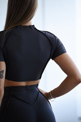 TOP S KRÁTKYM RUKÁVOM PREMIUM SHAPE ELIME ANTRACIT