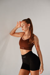 ELIME SEAMLESS ŠPORTOVÁ PODPRSENKA BROWN