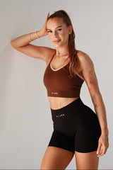 ELIME SEAMLESS ŠPORTOVÁ PODPRSENKA BROWN