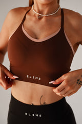 ELIME SEAMLESS ŠPORTOVÁ PODPRSENKA BROWN