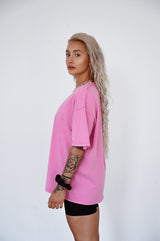 ELIME WASHED PREMIUM HEAVY OVERSIZE TRIČKO - PINK