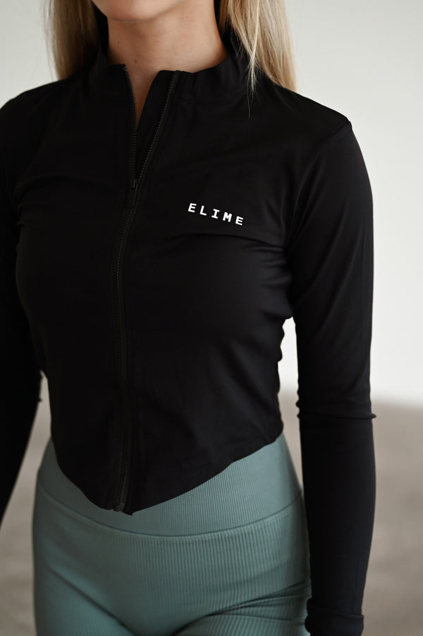 ELIME SHAPEWEAR TOP JACKET - BLACK