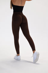 BEZŠVOVÉ LEGÍNY ELIME WAIST-RUNIQUE - BROWN