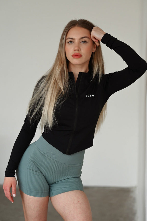 ELIME SHAPEWEAR TOP JACKET - BLACK