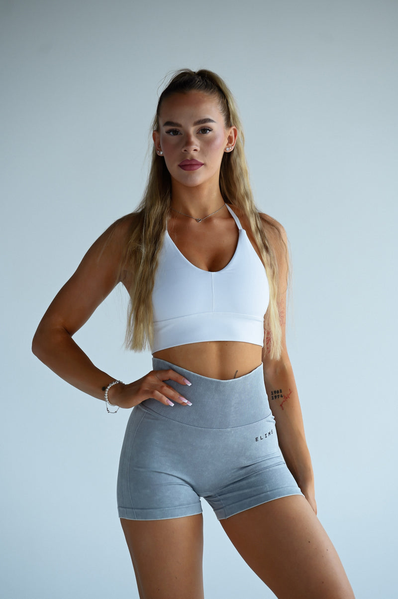 BEZŠVOVÉ ŠORTKY EVOLVE ELIME - SCRUNCH WASHED LIGHT GREY