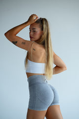 BEZŠVOVÉ ŠORTKY EVOLVE ELIME - SCRUNCH WASHED LIGHT GREY