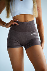 BEZŠVOVÉ ŠORTKY EVOLVE ELIME - SCRUNCH WASHED BROWN