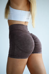 BEZŠVOVÉ ŠORTKY EVOLVE ELIME - SCRUNCH WASHED BROWN