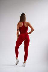 SECOND SKIN PUSH-UP TOP ELIME RED