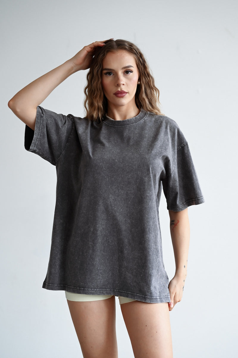 TRAINING CLUB WASHED PREMIUM HEAVY OVERSIZE TRIČKO - GREY