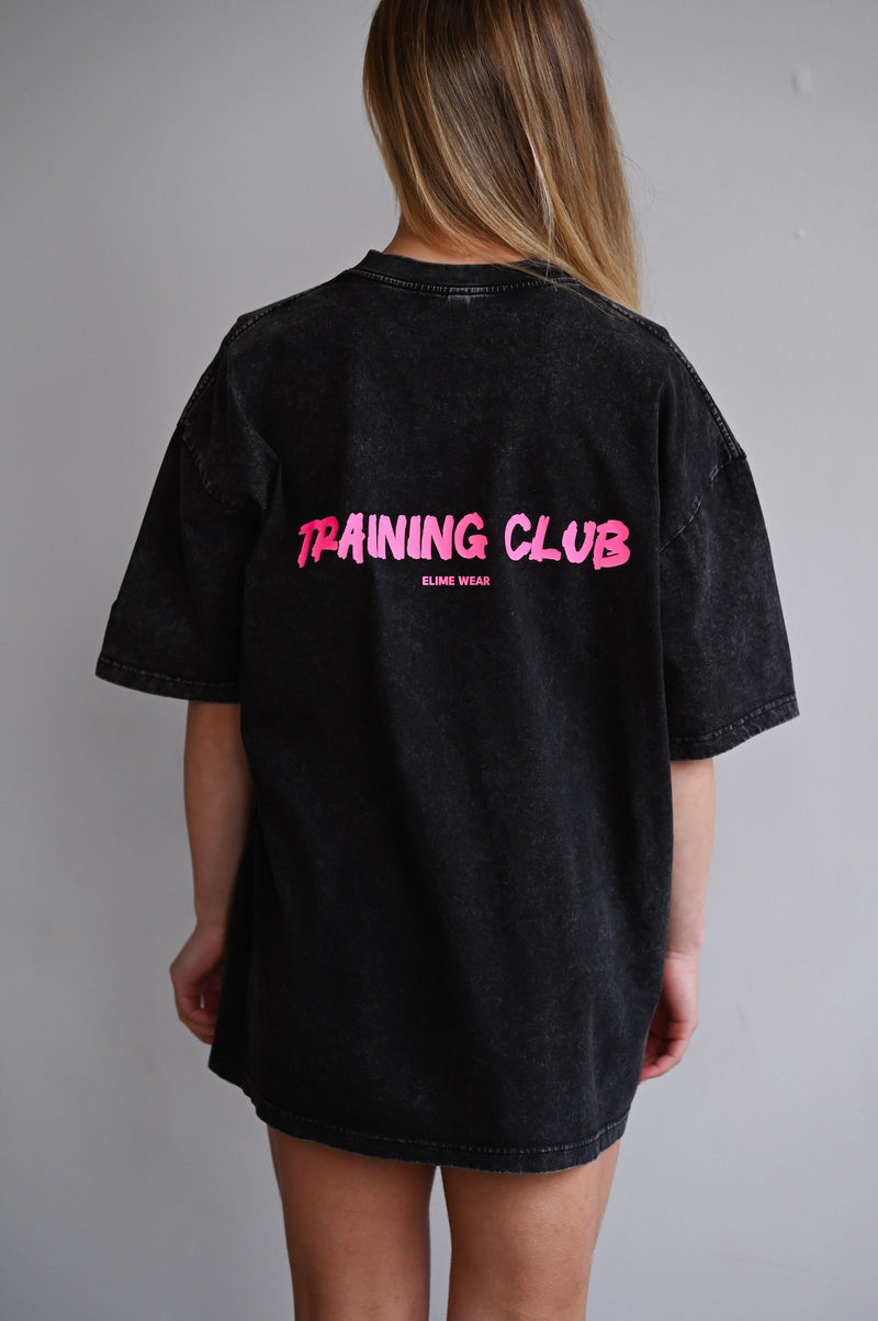 TRAINING CLUB WASHED PREMIUM HEAVY OVERSIZE TRIČKO - BLACK