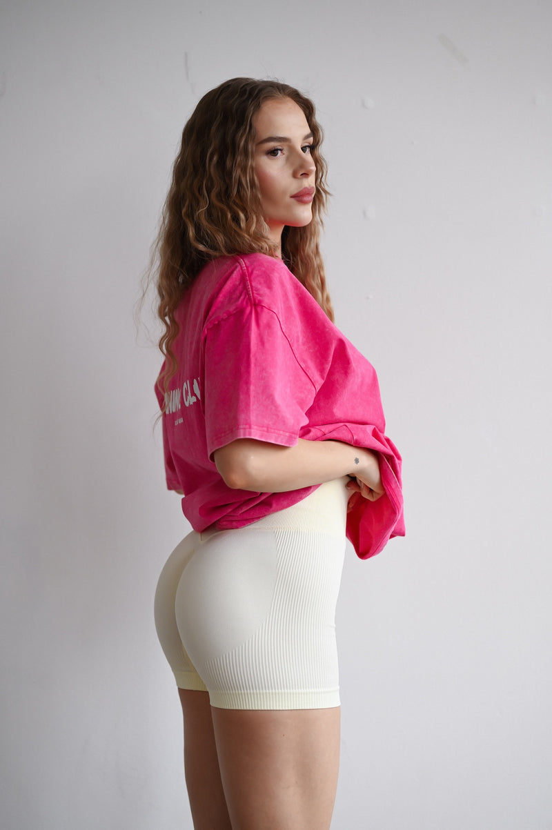TRAINING CLUB WASHED PREMIUM HEAVY OVERSIZE TRIČKO - PINK