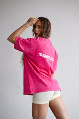 TRAINING CLUB WASHED PREMIUM HEAVY OVERSIZE TRIČKO - PINK