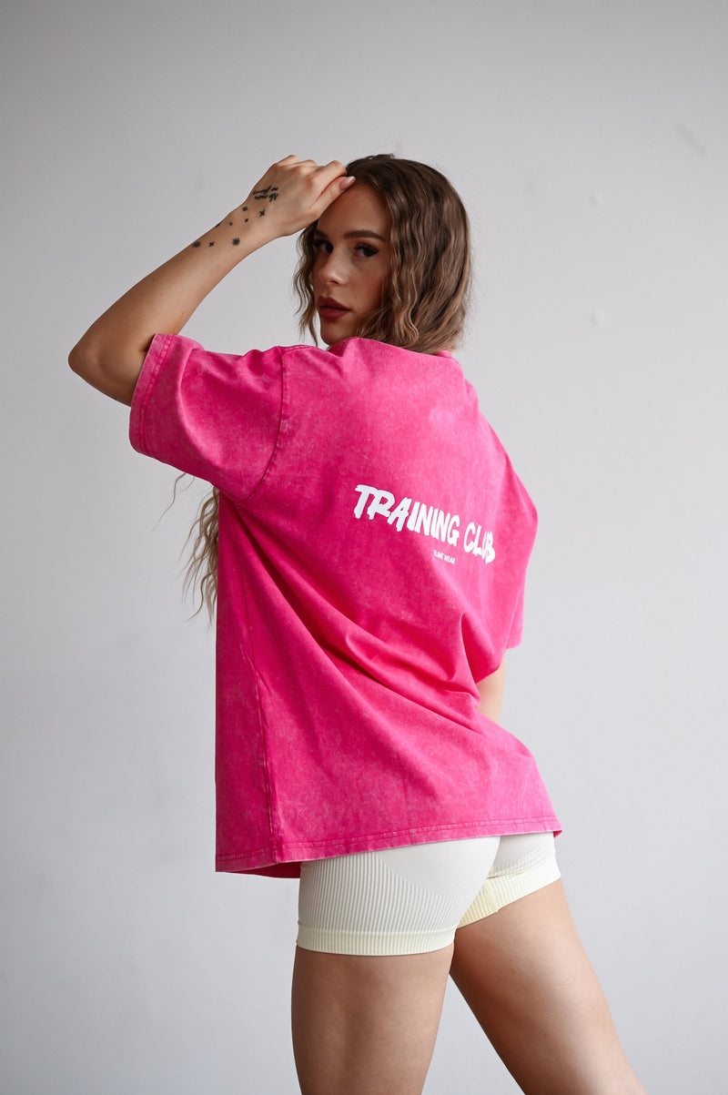TRAINING CLUB WASHED PREMIUM HEAVY OVERSIZE TRIČKO - PINK