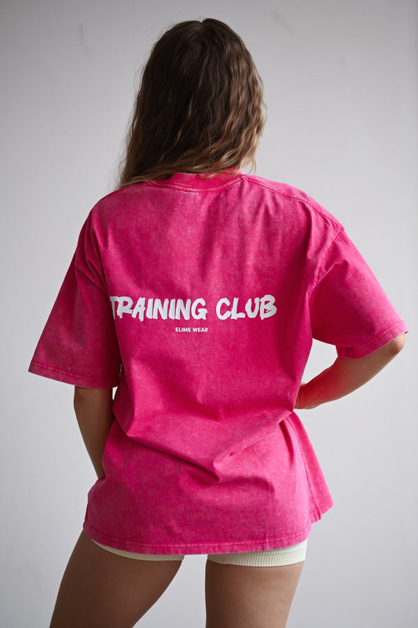 TRAINING CLUB WASHED PREMIUM HEAVY OVERSIZE TRIČKO - PINK