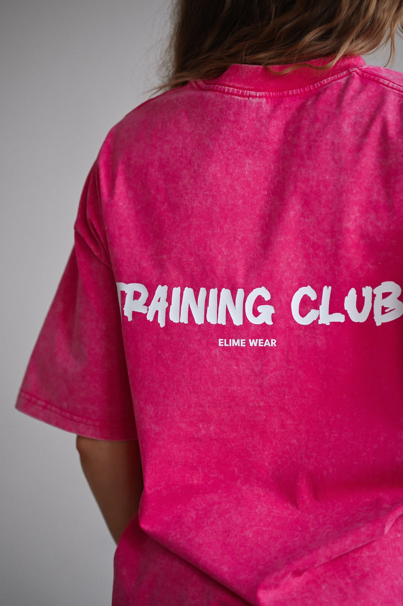 TRAINING CLUB WASHED PREMIUM HEAVY OVERSIZE TRIČKO - PINK