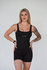 OVERAL RIBBED SHORT ELIME ČIERNY