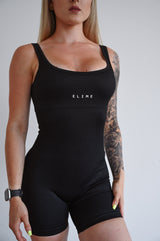 OVERAL RIBBED SHORT ELIME ČIERNY