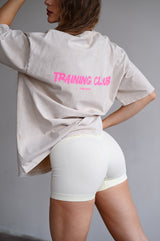 TRAINING CLUB WASHED PREMIUM HEAVY OVERSIZE TRIČKO - CREAM