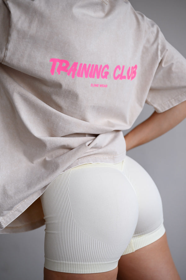 TRAINING CLUB WASHED PREMIUM HEAVY OVERSIZE TRIČKO - CREAM