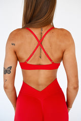 ŠPORTOVÁ PODPRSENKA ELIME DOUBLE-SHOULDER CONTOUR RED