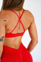 ŠPORTOVÁ PODPRSENKA ELIME DOUBLE-SHOULDER CONTOUR RED