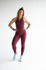 OVERAL SCRUNCH ZIP ELIME BORDO
